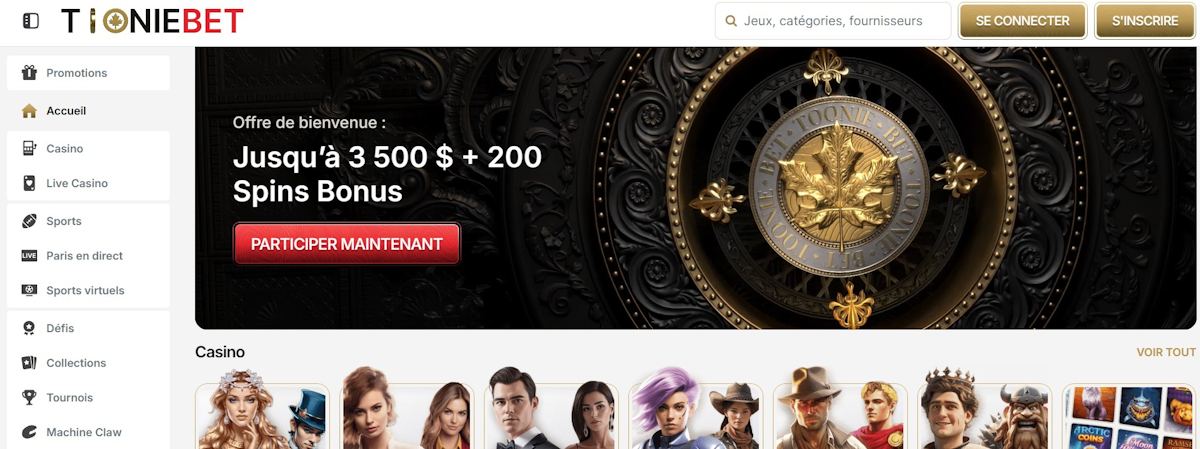 tooniebet - meilleur casino en ligne canada